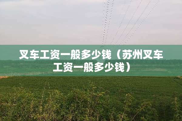 叉车工资一般多少钱（苏州叉车工资一般多少钱）