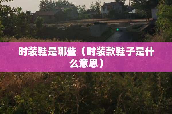 时装鞋是哪些（时装款鞋子是什么意思）