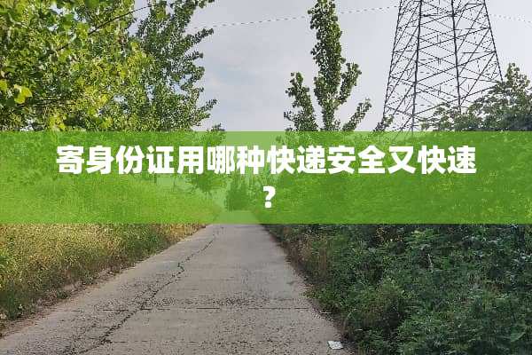 寄***用哪种快递安全又快速？