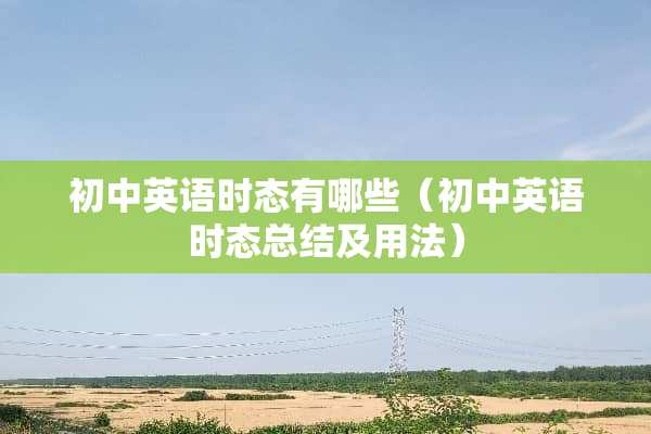 初中英语时态有哪些（初中英语时态总结及用法）