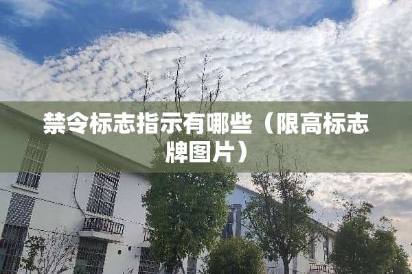 禁令标志指示有哪些（限高标志牌图片）