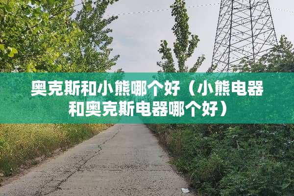 奥克斯和小熊哪个好（小熊电器和奥克斯电器哪个好）
