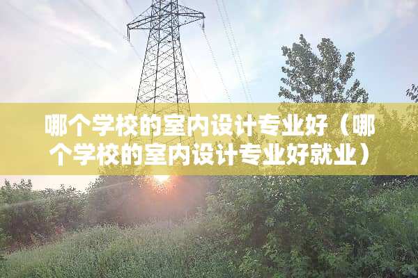 哪个学校的室内设计专业好（哪个学校的室内设计专业好就业）