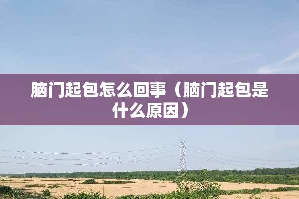 脑门起包怎么回事（脑门起包是什么原因）