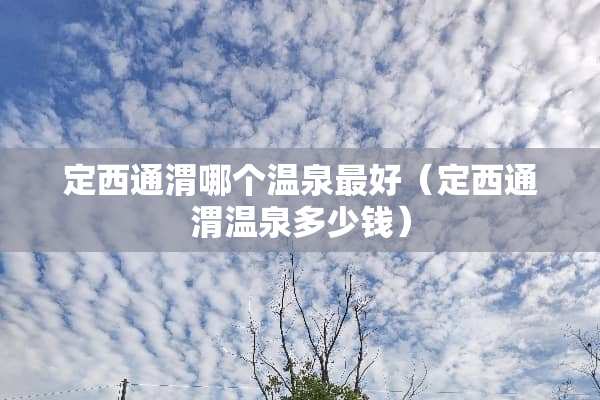 定西通渭哪个温泉最好（定西通渭温泉多少钱）