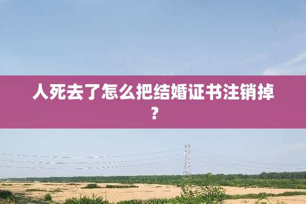 人死去了怎么把结婚证书注销掉？