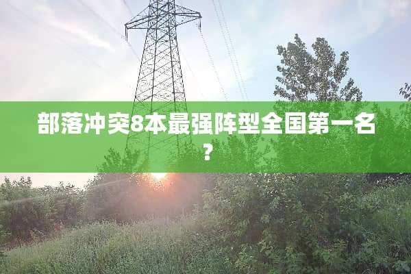 部落冲突8本最强阵型全国第一名？