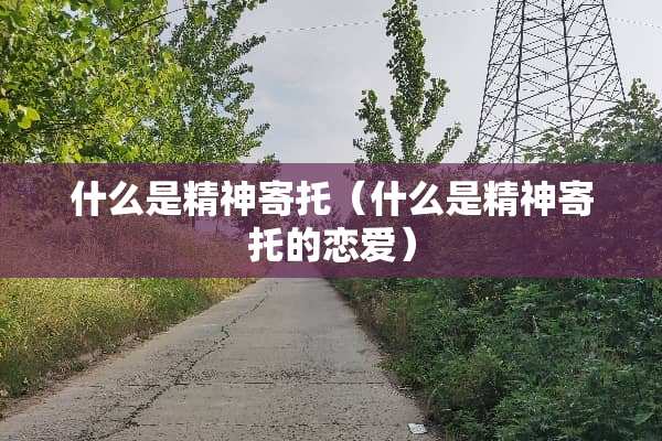 什么是精神寄托（什么是精神寄托的恋爱）