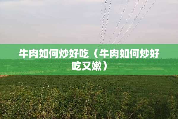 牛肉如何炒好吃（牛肉如何炒好吃又嫩）