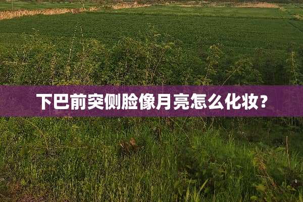 下巴前突侧脸像月亮怎么化妆？
