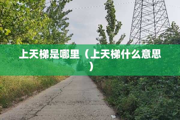 上天梯是哪里（上天梯什么意思）