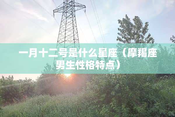 一月十二号是什么星座（摩羯座男生性格特点）