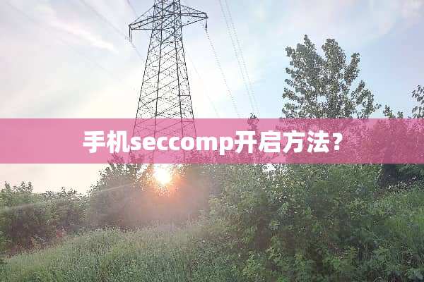 手机seccomp开启方法？