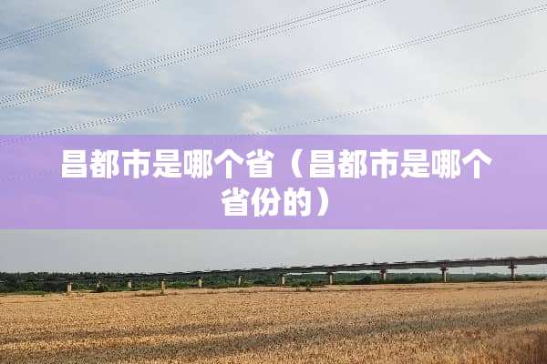 昌都市是哪个省（昌都市是哪个省份的）