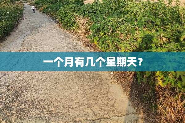 一个月有几个星期天？