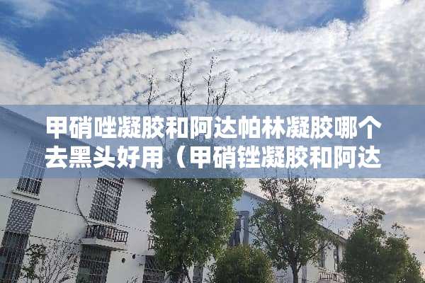 甲硝唑凝胶和阿达帕林凝胶哪个去黑头好用（甲硝锉凝胶和阿达帕林凝胶哪个去黑头好）