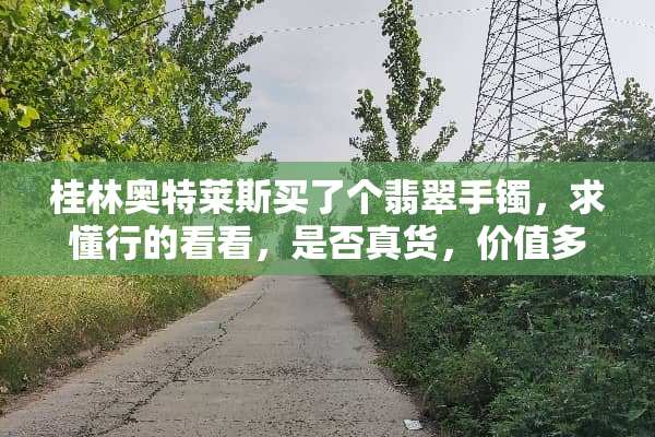 桂林奥特莱斯买了个翡翠手镯，求懂行的看看，是否真货，价值多少？谢谢？