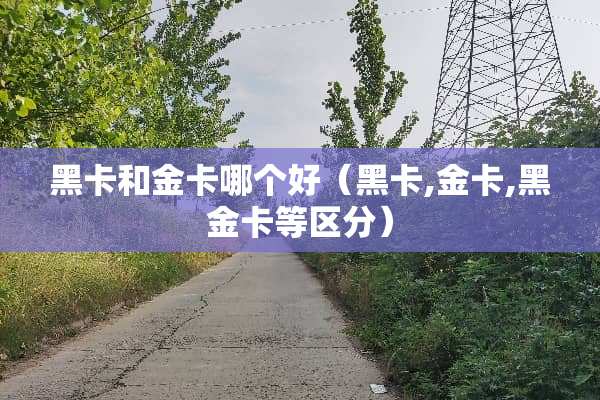 黑卡和金卡哪个好（黑卡,金卡,黑金卡等区分）