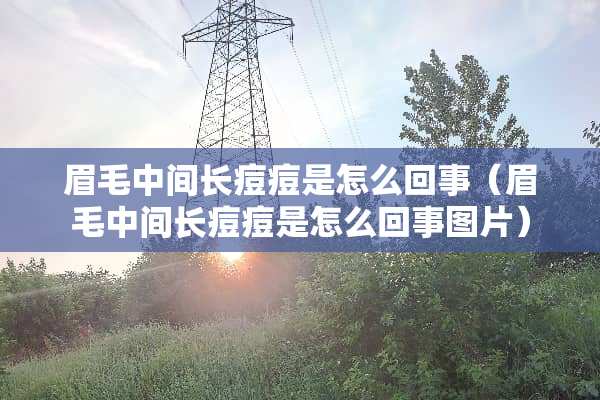 眉毛中间长痘痘是怎么回事（眉毛中间长痘痘是怎么回事图片）