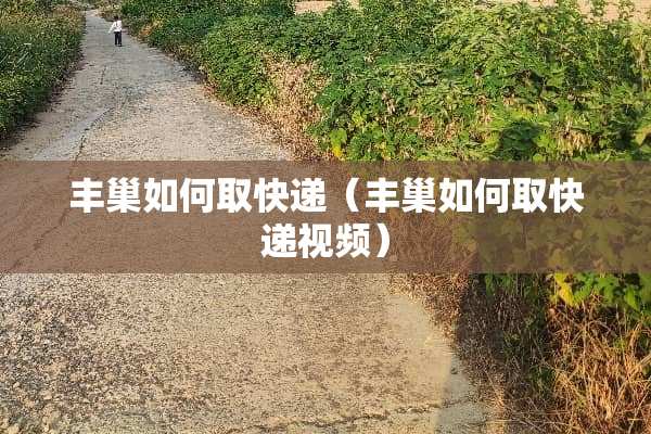 丰巢如何取快递（丰巢如何取快递视频）