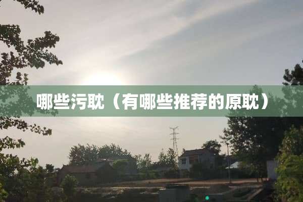 哪些污耽（有哪些推荐的原耽）