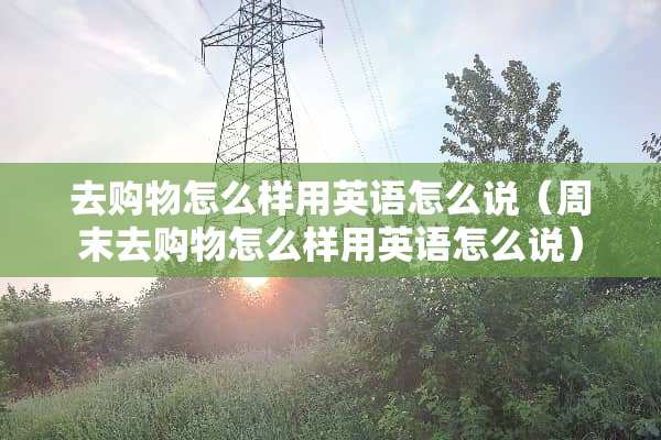 去购物怎么样用英语怎么说（周末去购物怎么样用英语怎么说）