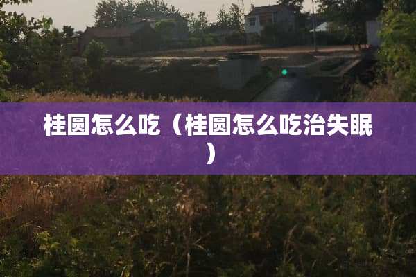 桂圆怎么吃（桂圆怎么吃治失眠）