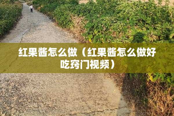 红果酱怎么做（红果酱怎么做好吃窍门视频）