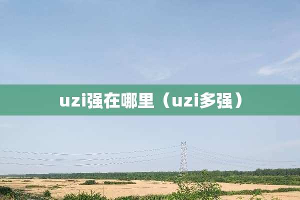 uzi强在哪里（uzi多强）