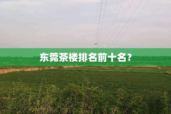 东莞茶楼排名前十名？