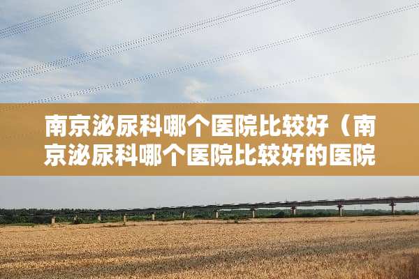南京泌尿科哪个医院比较好（南京泌尿科哪个医院比较好的医院）
