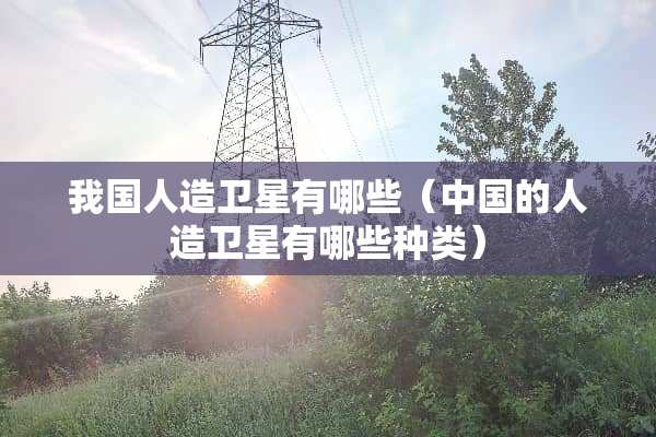 我国人造卫星有哪些（中国的人造卫星有哪些种类）
