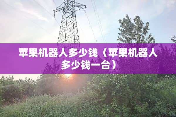 苹果机器人多少钱（苹果机器人多少钱一台）