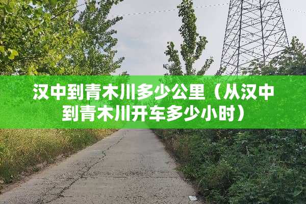 汉中到青木川多少公里（从汉中到青木川开车多少小时）