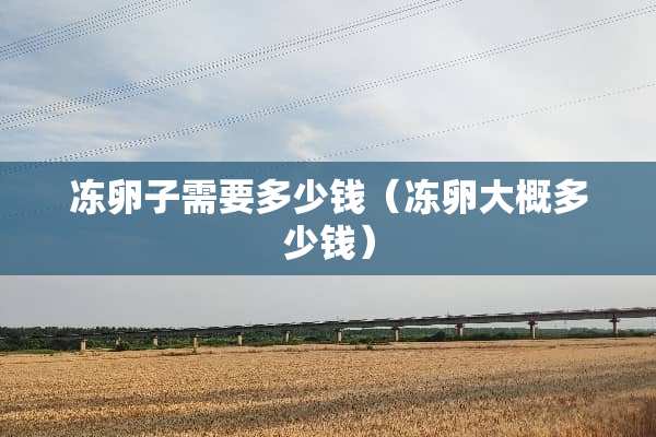 冻卵子需要多少钱（冻卵大概多少钱）