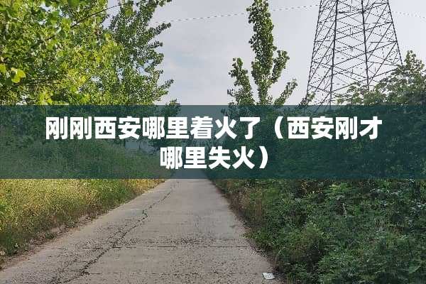 刚刚西安哪里着火了（西安刚才哪里失火）