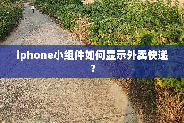 iphone小组件如何显示外卖快递？