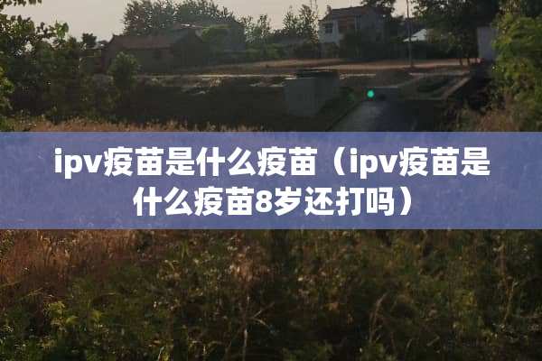 ipv**是什么**（ipv**是什么**8岁还打吗）