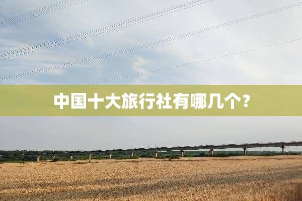 中国十大旅行社有哪几个？