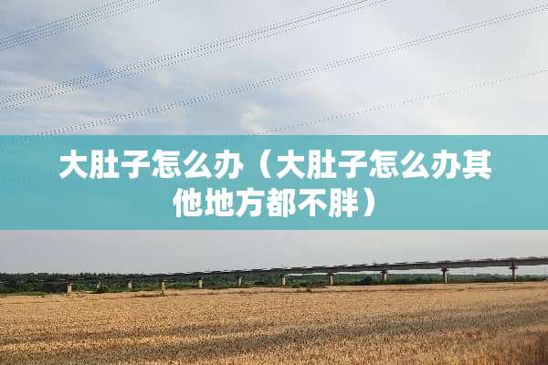 大肚子怎么办（大肚子怎么办其他地方都不胖）