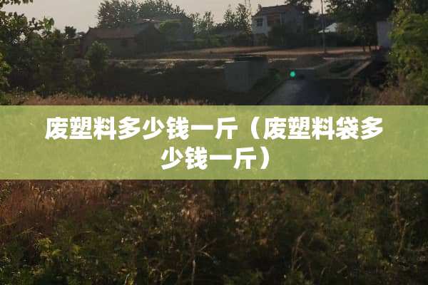 废塑料多少钱一斤（废塑料袋多少钱一斤）