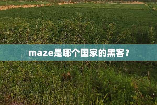 maze是哪个国家的黑客？