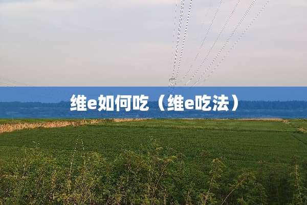 维e如何吃（维e吃法）