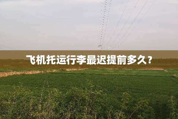 飞机托运行李最迟提前多久？