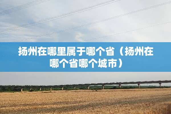 扬州在哪里属于哪个省（扬州在哪个省哪个城市）
