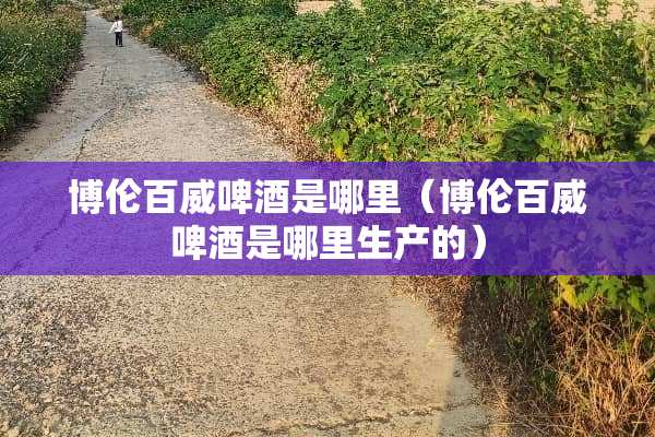博伦百威啤酒是哪里（博伦百威啤酒是哪里生产的）