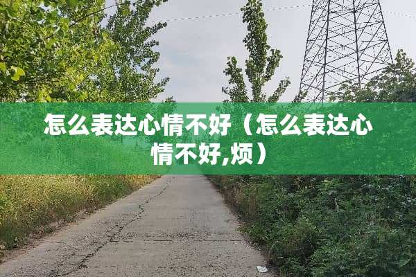 怎么表达心情不好（怎么表达心情不好,烦）