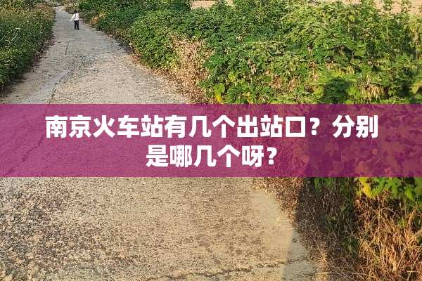 南京火车站有几个出站口？分别是哪几个呀？