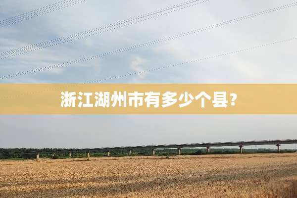 浙江湖州市有多少个县？
