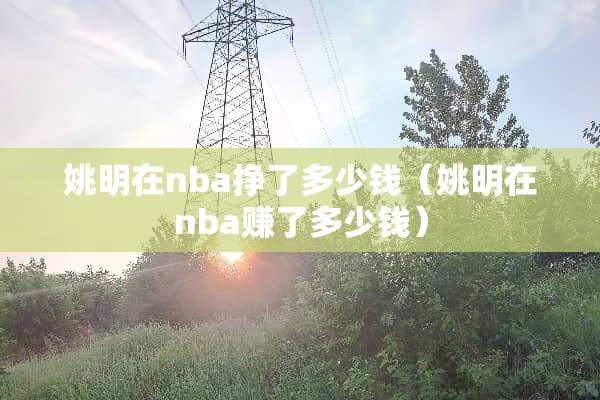 姚明在nba挣了多少钱（姚明在nba赚了多少钱）